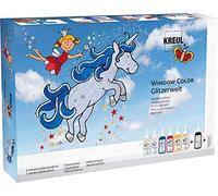 KREUL 42844 - Window Color Glitzerwelt Set de peinture sur fenêtre pour petits et grands artistes