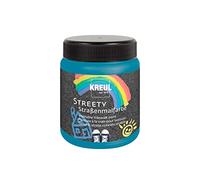 KREUL 43105 - Streety peinture de rue en bleu tong 200 ml, craie liquide lavable pour peindre au pinceau ou au rouleau, craie de rue liquide, lavable