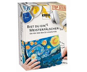 Kreul 43201 - Meisterfälscher Box Sternennacht, boîte de coloriage avec jeu audio, couleurs à base d'eau, végétalien, lavable