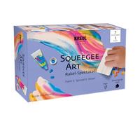 KREUL 43362 - Squeegee Art - Technique de raclage pour enfants, set de peinture avec 7 x 20 ml Kids Art peinture artistique pour enfants + raclette, set de bricolage enfants à partir de 6 ans