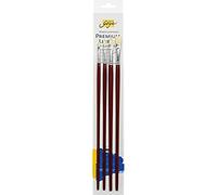 Kreul 44240 - Solo Goya Set de pinceaux d'artiste Soie, pour la Peinture Professionnelle à l'huile, 4 pinceaux Plats en Tailles 2, 6, 8 et 10