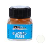 Kreul 45207 Peinture en verre à base de résine 20 ml de verre brillante, résistante à la lumière et aux taches, sèche sans laisser de traces, pour peindre des surfaces en verre Blanc opaque