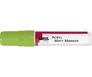 Kreul 46218 - Acryl Matt Marker XXL, avec Pointe biseautée env. 15 mm, Vert, Peinture Acrylique permanente Mate à Base d'eau, pour éléments puristes