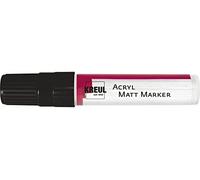 Kreul 46219 - Acryl Matt Marker XXL, avec Pointe biseautée env. 15 mm, Noir, Peinture Acrylique permanente Mate à Base d'eau, pour éléments puristes