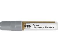 Kreul 46252 - Acrylique Metallic Marker XXL, avec Pointe biseautée env. 15 mm, Argent, Peinture Acrylique permanente à Effet métallique, pour éléments puristes