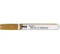 Kreul 46261 - Acrylique Metallic Marker Medium, avec pointe ogive env. 2-4 mm, or, peinture acrylique permanente avec effet métallique, pour des accents filigranes