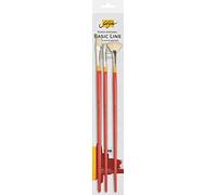 Kreul 47385-Solo Goya Set d'artiste Soie, 2 Plats 6 et 12 et Un Pinceau éventail en Taille 4, pour étudiants et débutants, 626007, Multicolor
