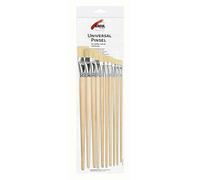 KREUL 47390 - Set de pinceaux universels en Poils naturels résistants, Plats, Tailles 6, 8, 10, 14, 16, 18, 20, 22 et 24 pour l'art, Les Loisirs et l'école