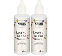KREUL 49371 - Colle de bricolage Nature, 80 ml, à base d'eau, sans solvant, inodore, colle de décoration durable et polyvalente pour enfants (Lot de 2)