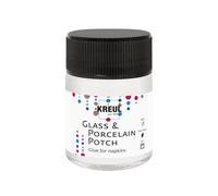 KREUL 49450 - Porzellan Potch, 50 ml verre, colle transparente pour serviettes et vernis pour créations sur porcelaine et verre, à base d'eau
