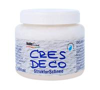 Kreul 49551 - CRES Deco, 150 ML en Blanc, Neige structurée à Base d'eau, pour Les Supports comme la Terre Cuite, la céramique, la Pierre, Le Carton et la Toile
