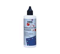 KREUL 49602 - Hobby Line Colle pour pierres décoratives Flacon de 125 ml Colle à base d’eau avec un embout fin pour un collage très précis des pierres Transparente une fois sèche