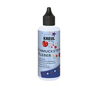 Kreul 49603-Colle, 80 ml, Lavable jusqu'à 30 °C, sèche en Transparence, sans solvant, à Base d'eau, pour Fixer des Pierres précieuses, Ne s'applique Pas, Transparent
