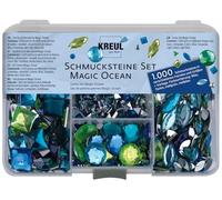 C. Kreul Set de pierres décoratives Magic Ocean 49644 – 1000 pierres 4 couleurs formes variées