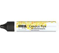 KREUL 49701 - Candle Pen, blanc, 29 ml, Crayon pour bougies avec pointe fine, peinture à la cire d'abeille pour décorer et peindre des bougies