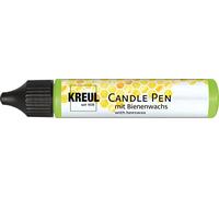 KREUL 49709 - Candle Pen, vert clair, 29 ml, Crayon pour bougies avec pointe fine, couleur avec cire d'abeille pour décorer et peindre des bougies