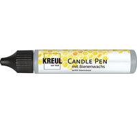 KREUL 49713 - Candle Pen, Argent, 29 ml, Crayon pour bougies avec pointe fine, peinture à la cire d'abeille pour décorer et peindre des bougies