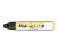 Kreul 49714 - Candle Pen, Gold, 29 ML, Crayon pour Bougies avec Pointe Fine, Peinture à la Cire d'abeille pour décorer et Peindre des Bougies