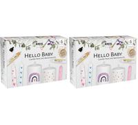 KREUL 49758 - Candle Pen 6er Set Hello Baby, 6 x 29 ml, pointe fine à peindre, couleurs avec cire d'abeille pour décorer et peindre des bougies (Lot de 2)