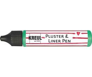 Kreul 49815 - Pluster et Liner Pen Mai Vert, 29 ML, Peinture Pluster pour décorer et orner, pour des Effets décoratifs en Augmentant de Volume dans Le Four, avec Fer à Repasser ou sèche-Cheveux