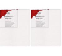 KREUL 591824 - Stretched Canvas, châssis 18 x 24 cm qualité débutant, pour peinture acrylique et gouache, toile en coton avec 4 couches de fond (Lot de 2)