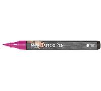 KREUL 62107 - Tattoo Pen rose, largeur de trait 0,5-3 mm, encre cosmétique à base d'eau, dure jusqu'à 5 jours, testé dermatologiquement, végétalien, sans parabène