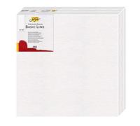 Kreul 631515 - Solo Goya Stretched Canvas Basic Line Châssis 15 x 15 cm, Lot de 3, avec Toile en Coton 4 Fois apprêtée, pour Huile, Acrylique et Gouache