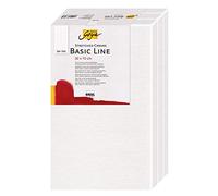Kreul 633070-Solo Goya Stretched Canvas Basic Line Châssis 30 x 70 cm, Lot de 3, avec Toile en Coton 4 Fois apprêtée, pour Huile, Acrylique et Gouache, White