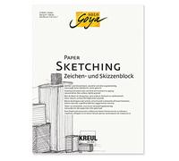 Kreul 68002 - Solo Goya Paper Sketching, Bloc à Dessin et à Croquis, 25 Feuilles, 160 g/QM, 30 x 40 cm, Blanc Naturel, sans Acide, Surface Fine, légèrement granuleuse