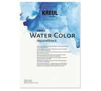 Kreul 69012 - Paper Water Color, Bloc Aquarelle, DIN A3, 200 g/m, 10 Feuilles, sans Acide et résistant au vieillissement, Blanc Naturel, pour la Peinture à l'aquarelle et à la Gouache