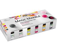 KREUL 73614 - Peinture marbrée Magic Marble, Love Neon Set, 6 x 20 ml peinture pour marbrer par trempage le bois, le verre, le plastique, le papier et le polystyrène
