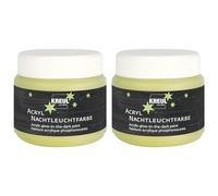 KREUL 74347 - Peinture acrylique phosphorescente à base d’eau 150 ml Pour peindre le bois, le papier, le carton, le polystyrène, la pierre, etc. (Lot de 2)