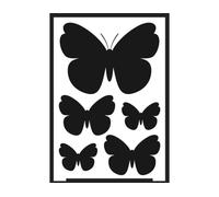 Kreul 74869 - Pochoir Design Flexible Papillon A5 - négatif, Flexible, Autocollant et réutilisable, pour des créations personnalisées