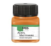 Kreul 75204-Peinture acrylique mate, orange en pot, peinture crémeuse et couvrante, séchage rapide, à base d'eau, convient à de nombreux supports différents, 20 ml (Lot de 1)