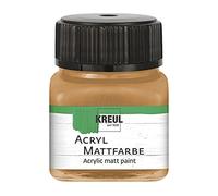 KREUL 75207 - Peinture acrylique mate, ocre en pot de 20 ml, peinture crémeuse et couvrante, séchage rapide, à base d'eau, convient à de nombreux supports différents