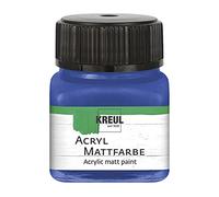 KREUL 75239 - Peinture acrylique mate, bleu dans un verre de 20 ml, couvrant, à base d'eau, à séchage rapide, convient pour de nombreuses surfaces différentes