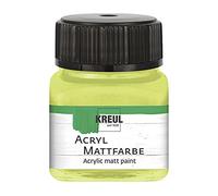 Kreul 75240-Peinture acrylique mate, Lemon en pot, peinture crémeuse et couvrante, séchage rapide, à base d'eau, convient à de nombreux supports différents, 20 ml (Lot de 1)