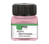 KREUL 75245 Peinture acrylique mate rose pastel dans un verre de 20 ml, crème couvrante, à séchage rapide, peinture à base d'eau, convient pour de nombreuses surfaces différentes