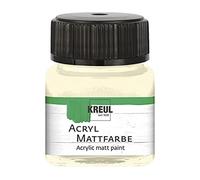 Kreul 75257-Peinture Acrylique Mate, Ivoire en Pot, Peinture à Base d'eau, couvrante et crémeuse, séchage Rapide, Convient à de Nombreux Supports différents, Ivory, 20 ml (Lot de 1)