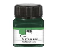 Kreul Peinture mate acrylique, crème couvrante, à séchage rapide, à base d'eau, convient pour de nombreux supports différents, en verre, vert sapin, 20 ml (Lot de 1)