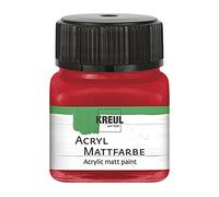 Kreul 75272-Peinture Acrylique Mate, Rouge foncé en Pot, Peinture à Base d'eau, couvrante et crémeuse, séchage Rapide, Convient à de Nombreux Supports différents, Dark Red, 20 ml (Lot de 1)