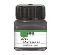 KREUL 75276 - Peinture acrylique mate, gris graphite en pot de 20 ml, peinture à base d'eau, couvrante et crémeuse, séchage rapide, convient à de nombreux supports différents
