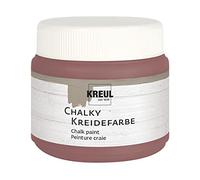 Kreul 75314 - Chalky Peinture à la Craie, Marsala Rouge en Pot Plastique de 150 ML, Couleur Douce - Mate, Couvrant comme Une crème, séchage Rapide, pour des Effets de Look usé