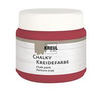 Kreul 75325 - Chalky Peinture à la Craie, Cozy Red en Pot Plastique de 150 ML, Couleur Douce - Mate, Couvrant comme Une crème, séchage Rapide, pour des Effets de Look usé