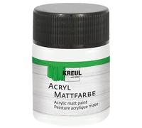 KREUL 75502 - Peinture acrylique mate, blanc pastel en pot de 50 ml, peinture crémeuse et couvrante, séchage rapide, à base d'eau, convient à de nombreux supports différents