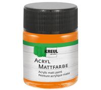 KREUL 75504 - Peinture acrylique mate, orange en pot de 50 ml, peinture crémeuse et couvrante, séchage rapide, à base d'eau, convient à de nombreux supports différents