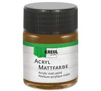 KREUL 75509 - Peinture acrylique mate, brun foncé en pot de 50 ml, peinture à base d'eau, couvrante et crémeuse, séchage rapide, convient à de nombreux supports différents