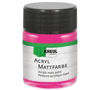 KREUL 75511 - Peinture acrylique mate, rose en pot de 50 ml, peinture crémeuse et couvrante, séchage rapide, à base d'eau, convient à de nombreux supports différents
