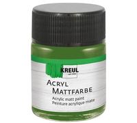 KREUL 75512 - Peinture acrylique mate, vert olive en pot de 50 ml, peinture à base d'eau, couvrante et crémeuse, séchage rapide, convient à de nombreux supports différents