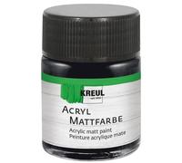 KREUL 75520 - Peinture acrylique mate, noir en pot de 50 ml, peinture crémeuse et couvrante, séchage rapide, à base d'eau, convient à de nombreux supports différents